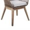 Armen Living Tutti Frutti Indoor Outdoor Dining Chair in Light Eucalyptus Wood with Truffle Rope and Gray Cushion LCTFSITRU - alternate 3